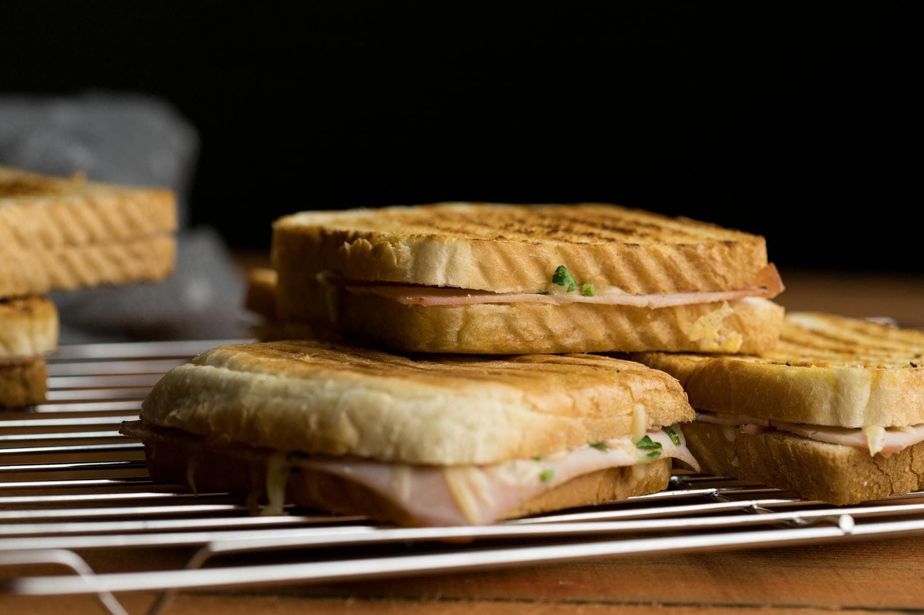 Grilled pressed sandwich