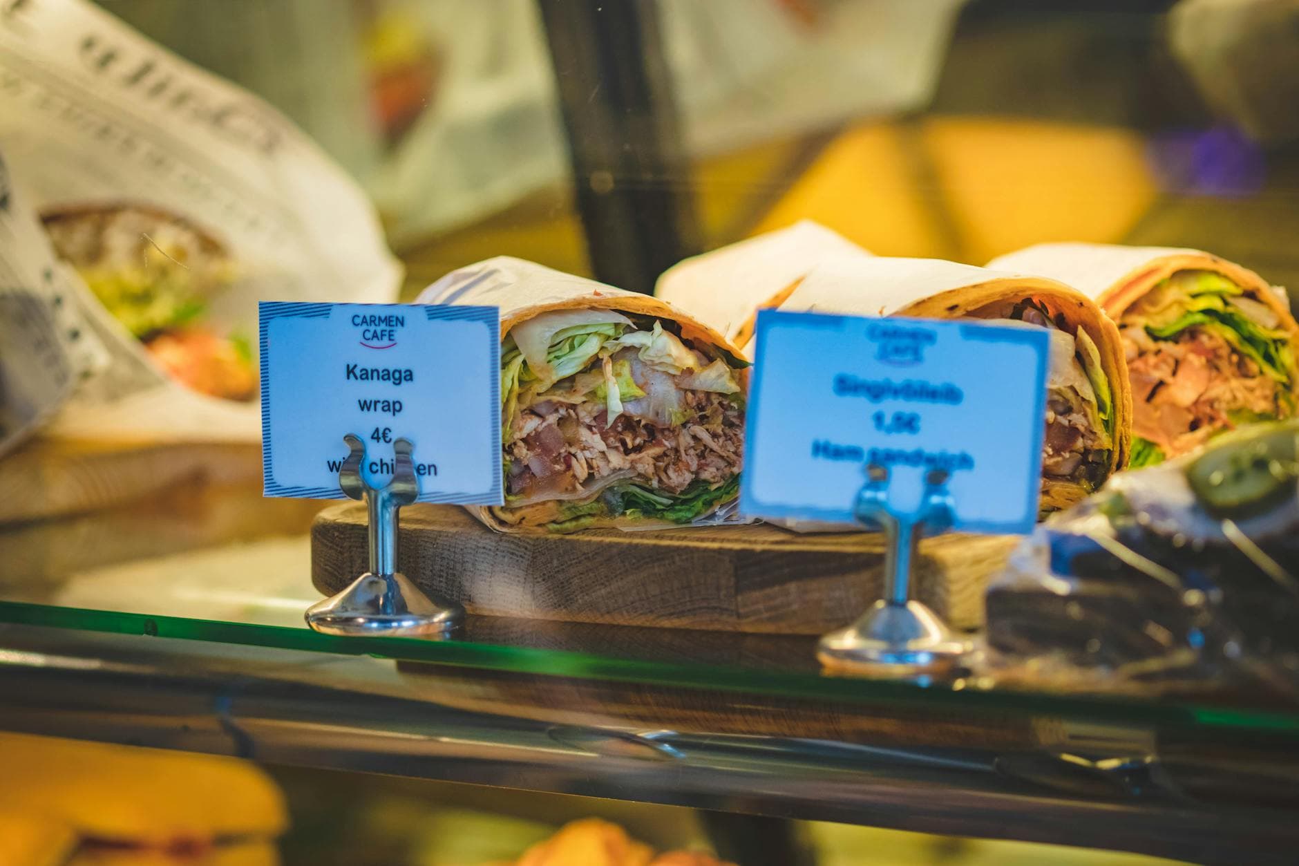 Fresh deli sandwich hero piled with cold cuts
